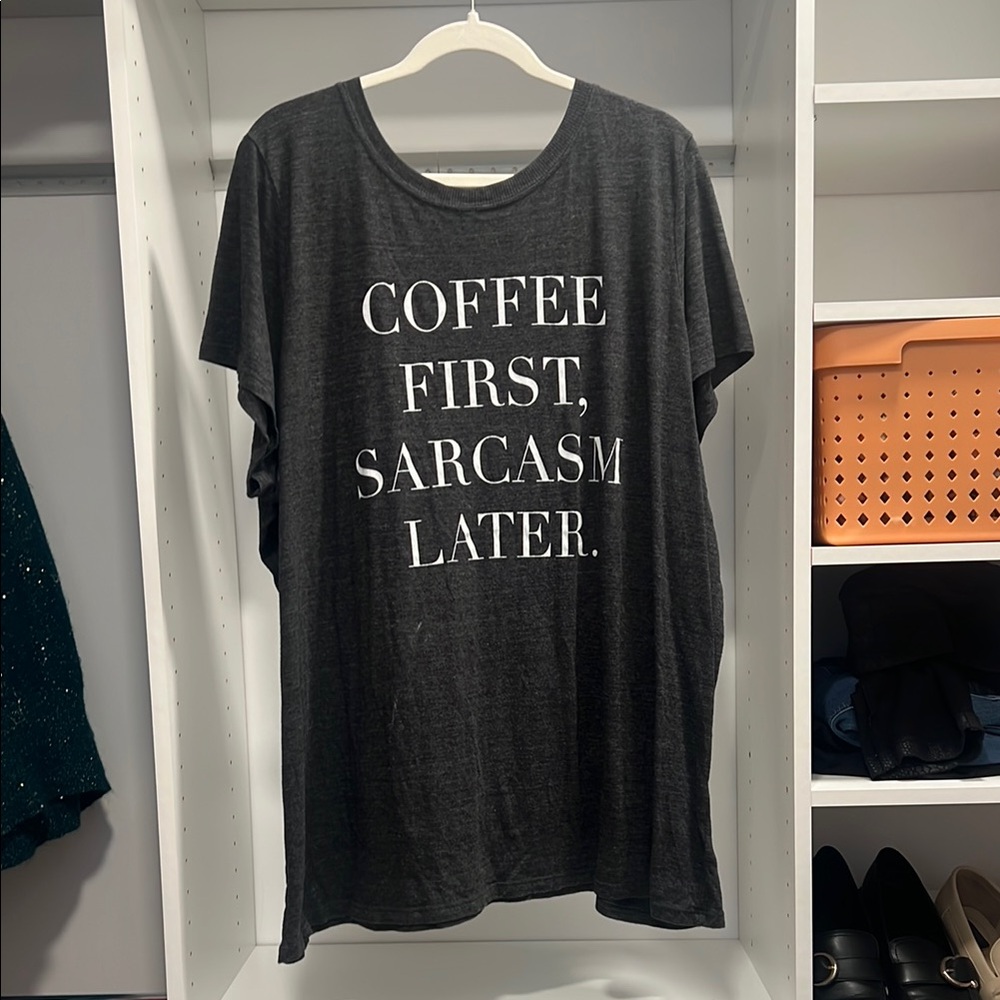 Torrid Charcoal Graphic Tee with Bold Slogan